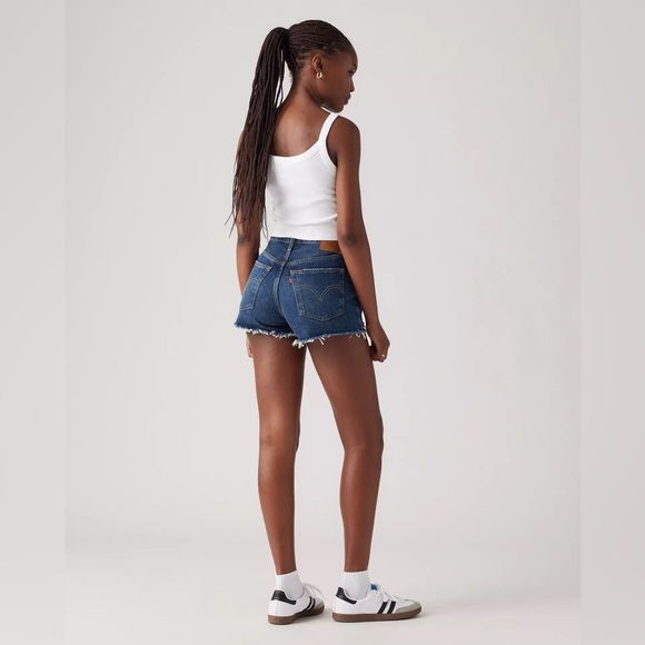 LEVI’s 501 Original Fit High Rise Distressed Western Daisy Duke Shorts Sz. 26 - Picture 9 of 10